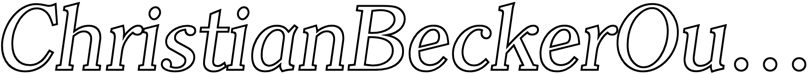 Preview ChristianBeckerOutline Italic
