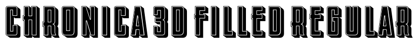 Font Chronica 3D Filled Regular by Vladimir Nikolic