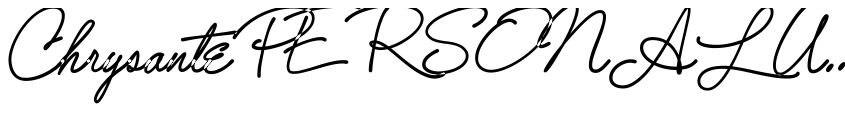 Font ChrysantePERSONALUSE-Bold by Mans Greback