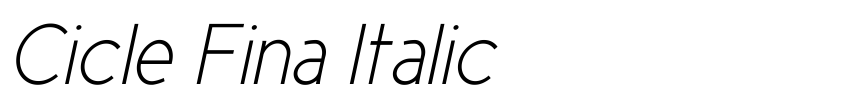 Preview Cicle Fina Italic