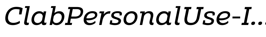 Písmo ClabPersonalUse-Italic od Eko Bimantara