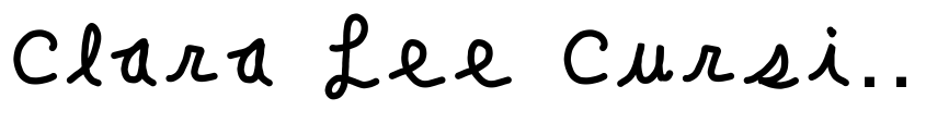 Font Clara Lee Cursive by Unknown