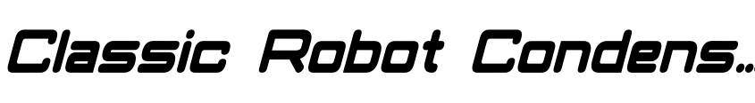 Font Classic Robot Condensed Bold Italic by Neale Davidson