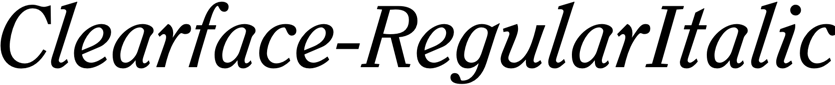 Preview Clearface-RegularItalic