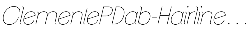 Preview ClementePDab-HairlineItalic