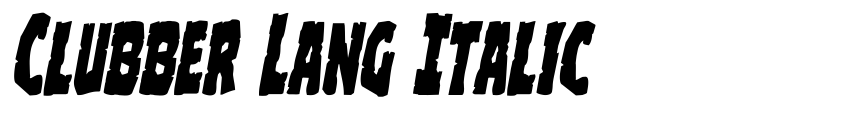 Preview Clubber Lang Italic