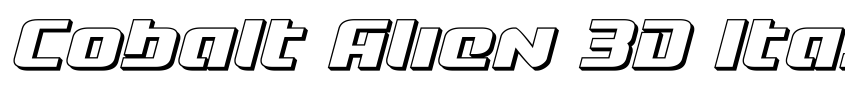 Preview Cobalt Alien 3D Italic