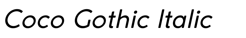 Preview Coco Gothic Italic