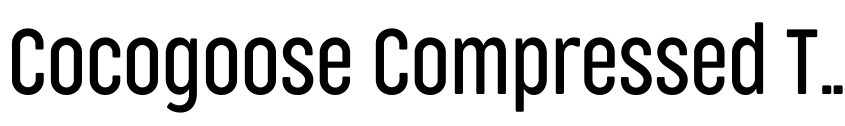 Font Cocogoose Compressed Trial Light by Cosimo Lorenzo Pancini