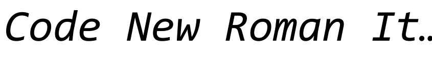 Preview Code New Roman Italic