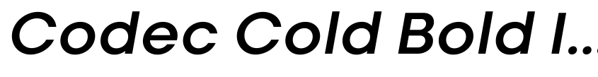 Preview Codec Cold Bold Italic