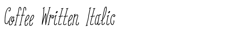 Preview Coffee Written Italic