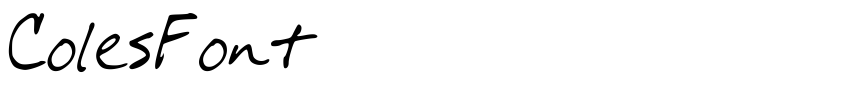 Preview ColesFont