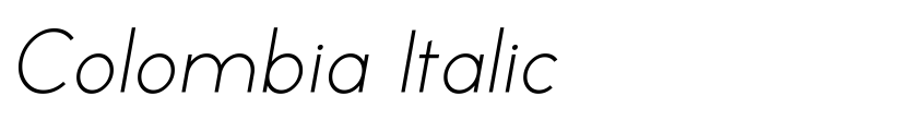 Preview Colombia Italic