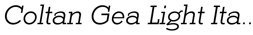 Preview Coltan Gea Light Italic