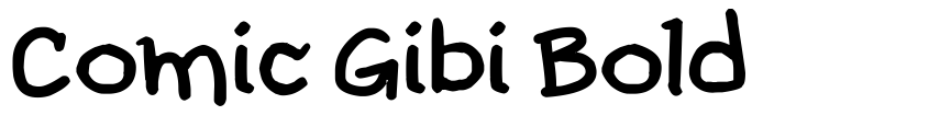 Font Comic Gibi Bold by Unknown