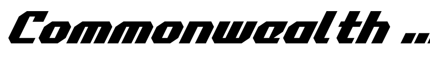 Font Commonwealth Super-Italic by Daniel Zadorozny