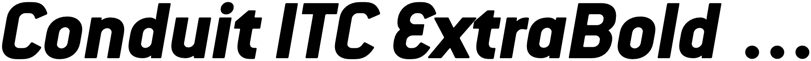 Preview Conduit ITC ExtraBold Italic