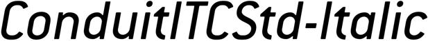 Preview ConduitITCStd-Italic