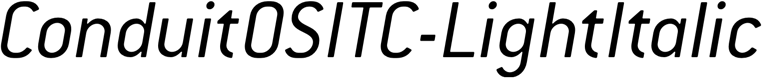 Preview ConduitOSITC-LightItalic