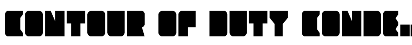 Font Contour of Duty Condensed by Daniel Zadorozny