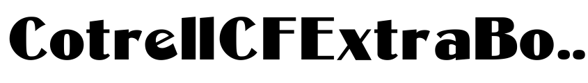 Preview CotrellCFExtraBold-Regular