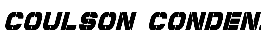 Písmo Coulson Condensed Italic od Neale Davidson