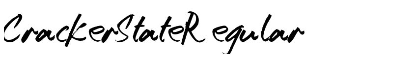 Font CrackerStateRegular by Zulkhairilettering