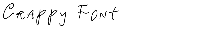 Preview Crappy Font
