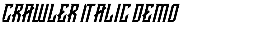 Preview CRAWLER Italic Demo