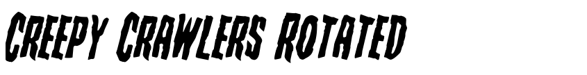 Font Creepy Crawlers Rotated by Daniel Zadorozny