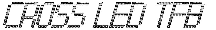 Font Cross led tfb bold Italic by Unknown