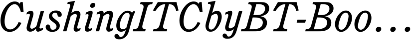 Preview CushingITCbyBT-BookItalic