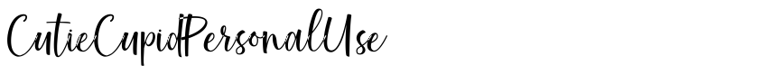 Font CutieCupidPersonalUse by Typhoon Type - Suthi Srisopha