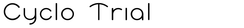 Font Cyclo Trial by Florent Courtaigne