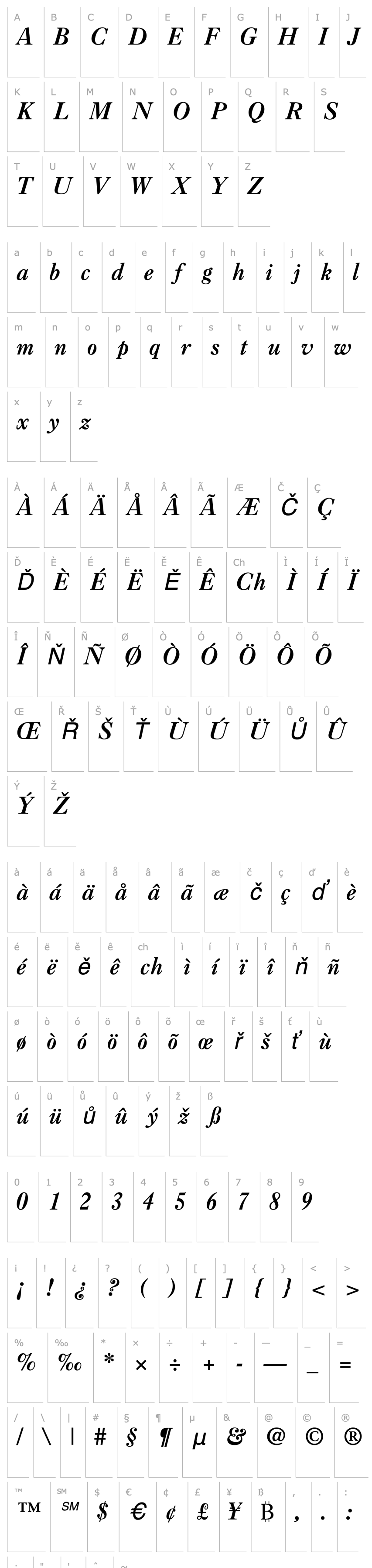 Overview CaslonThree-Italic