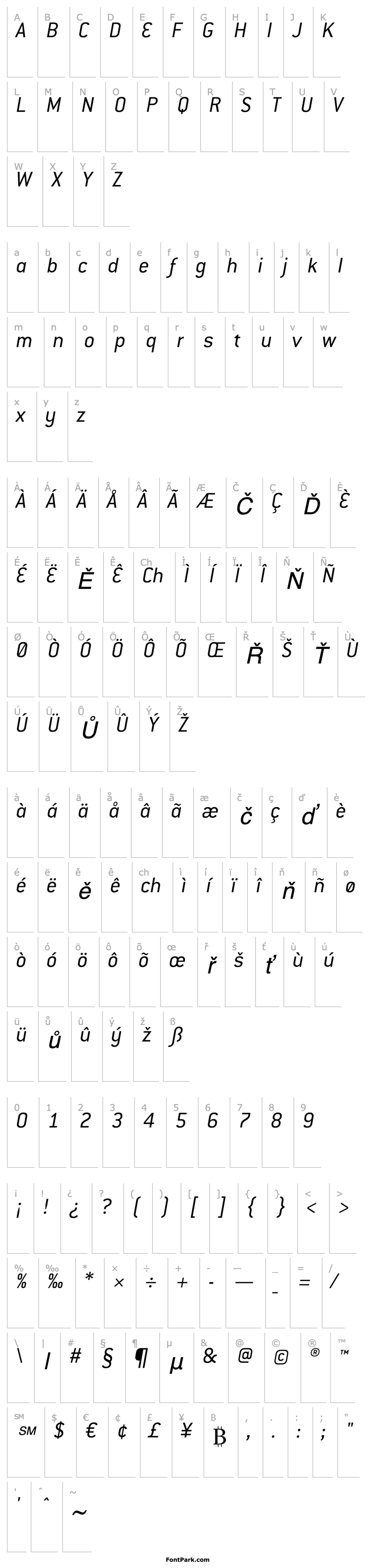 Přehled Conduit ITC Light Italic