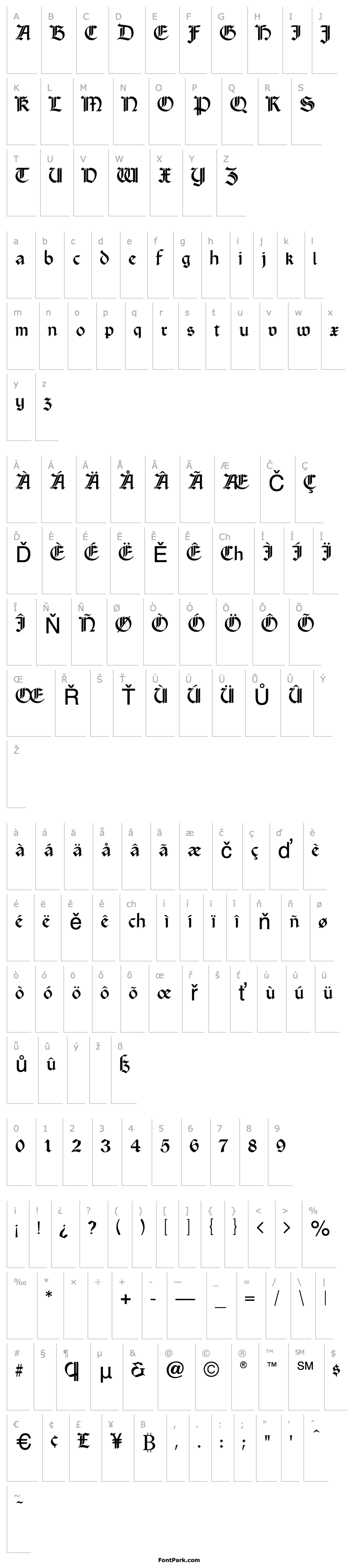 Přehled CourtHand-Regular