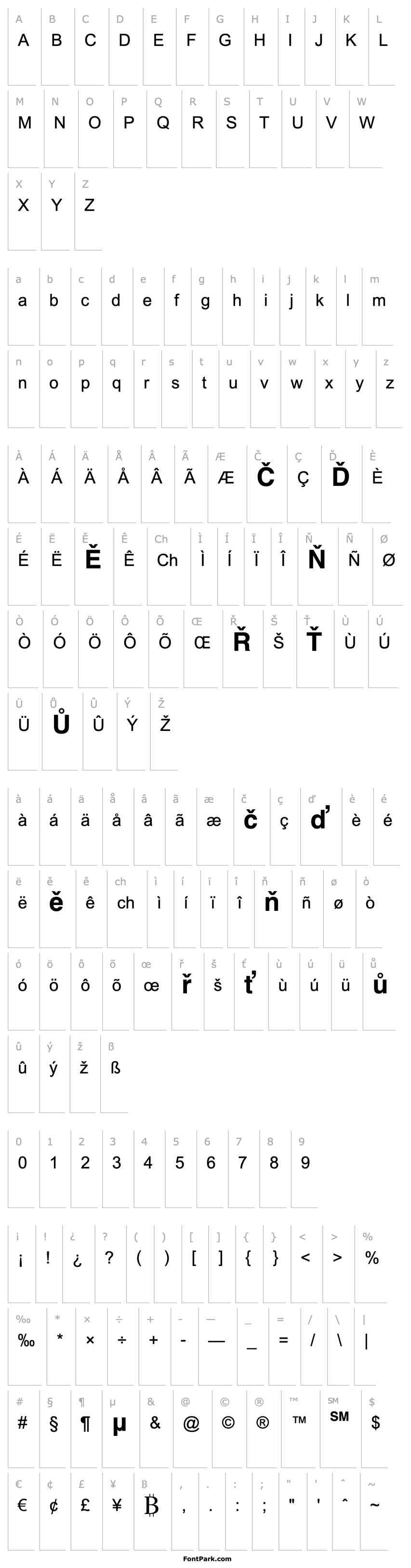 Overview CordiaUPC Bold