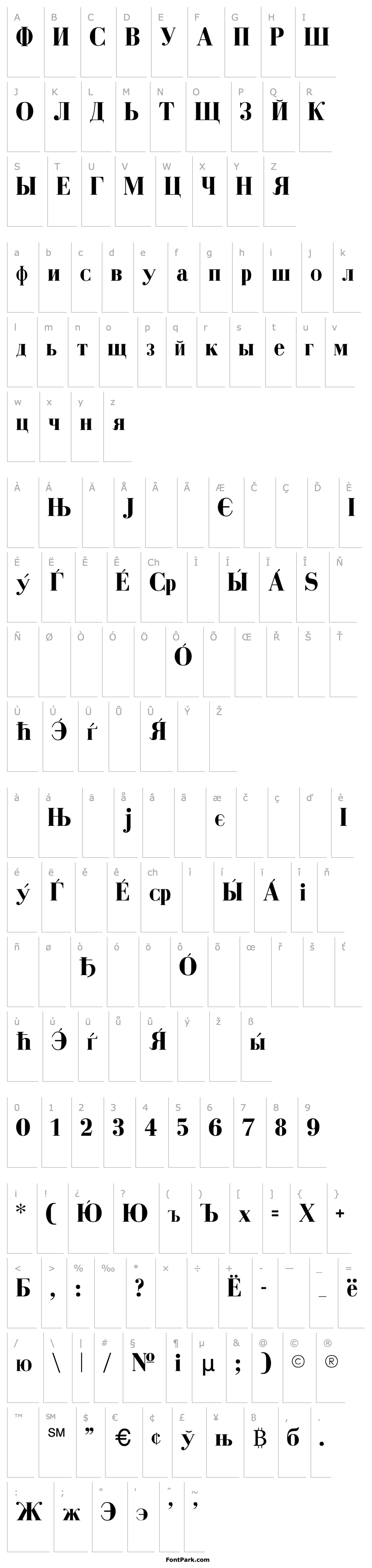 Přehled Cyrillic-Bold