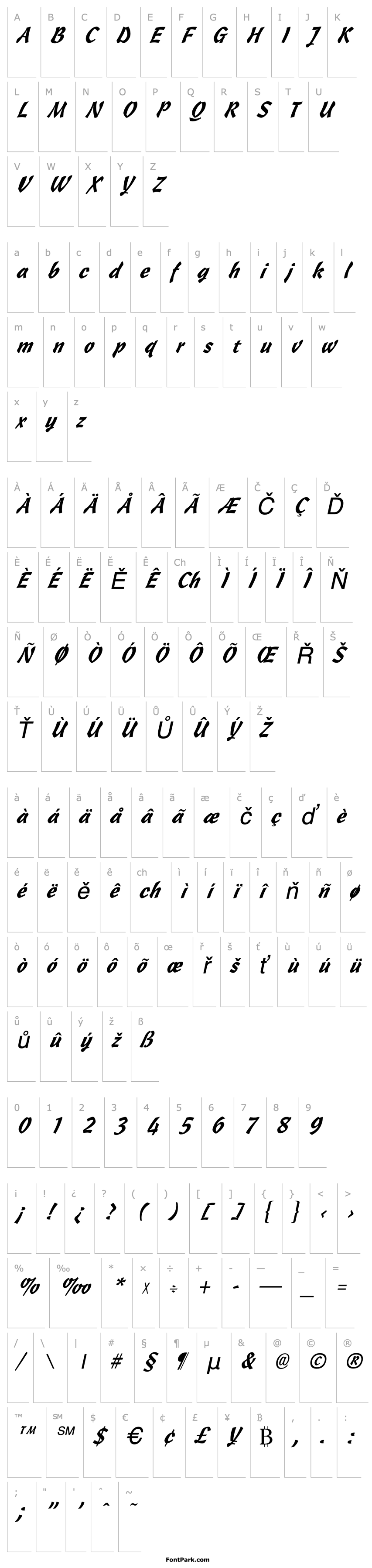 Overview Cassia Italic