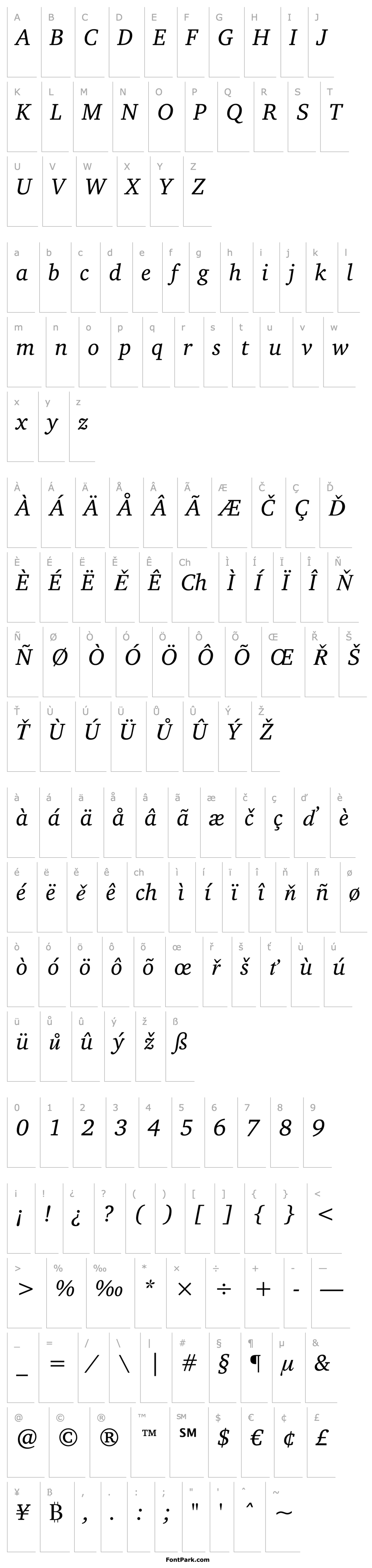 Overview Charter ITC Italic BT