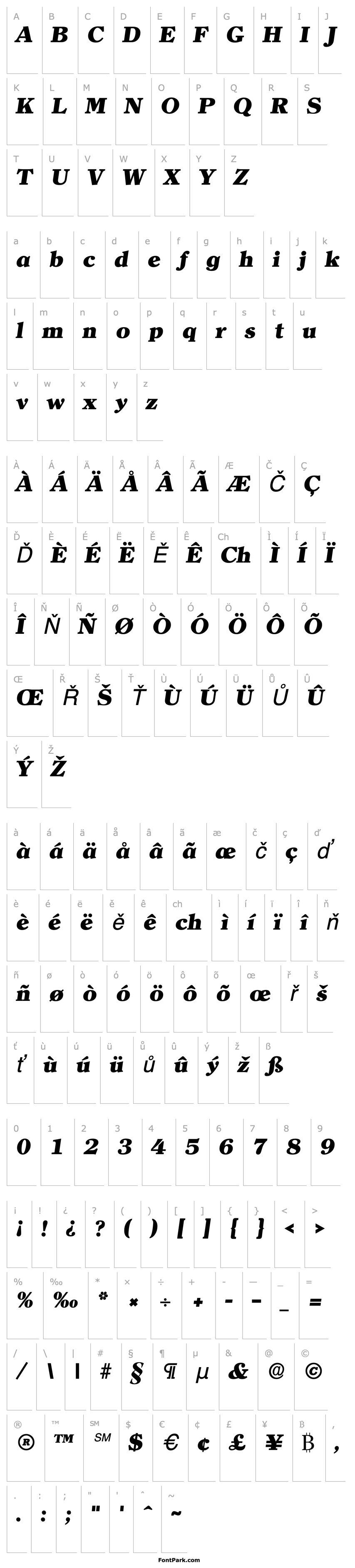 Overview ClearlyRomanHeavy Italic