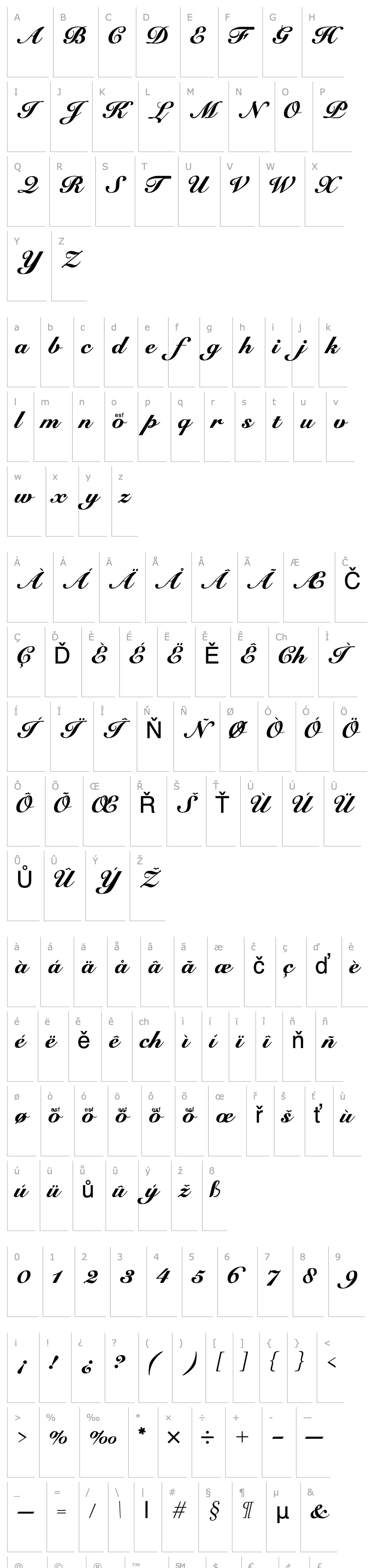 Overview Cursive-Elegant