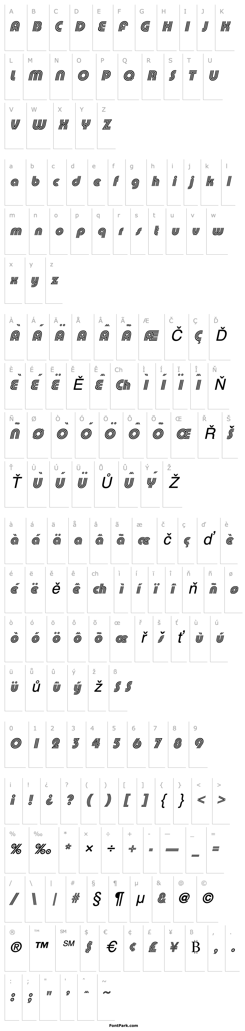 Přehled Cable Italic