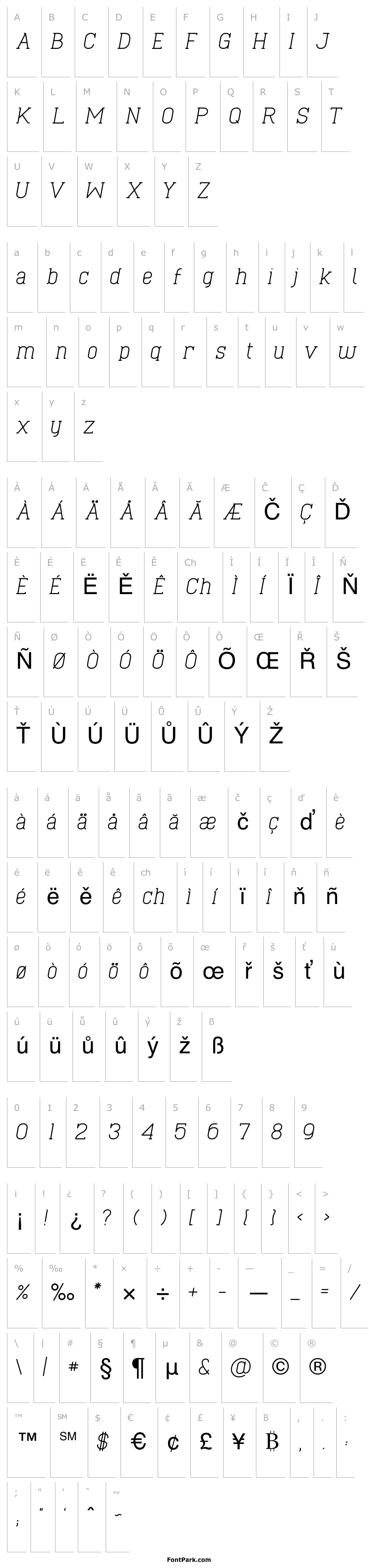 Přehled Cabo Slab Italic