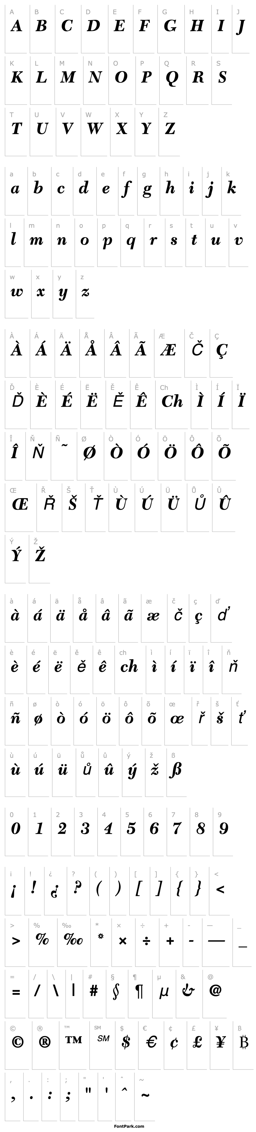 Přehled CalendarNova-RegularItalic