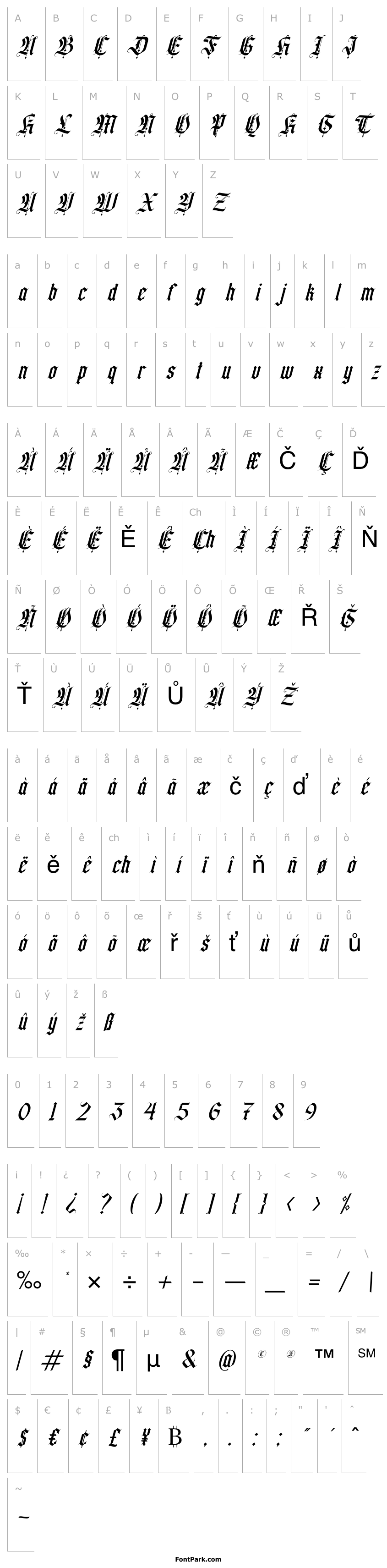 Overview California sun Italic