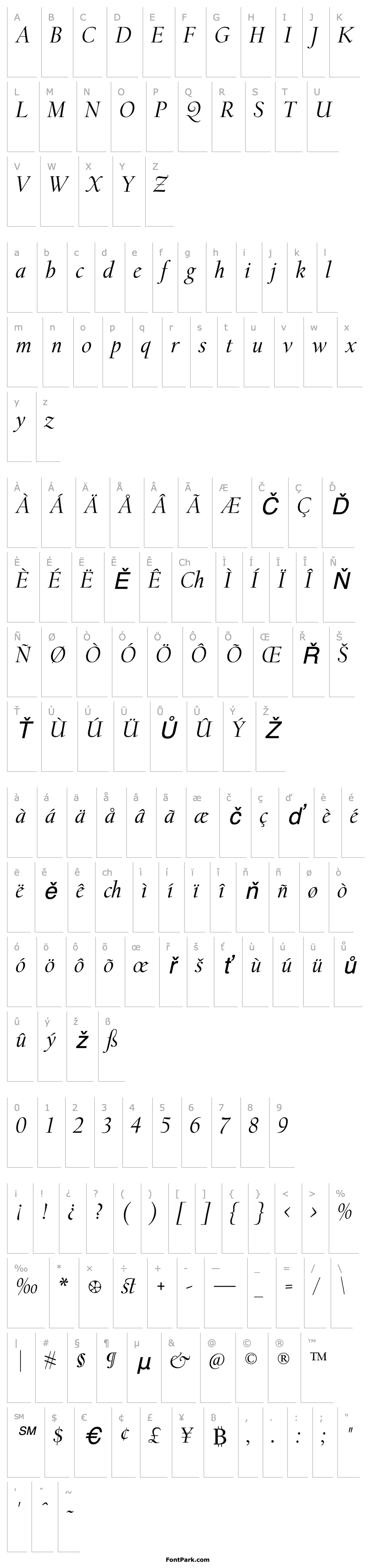 Overview CalifornianDisplay-Italic