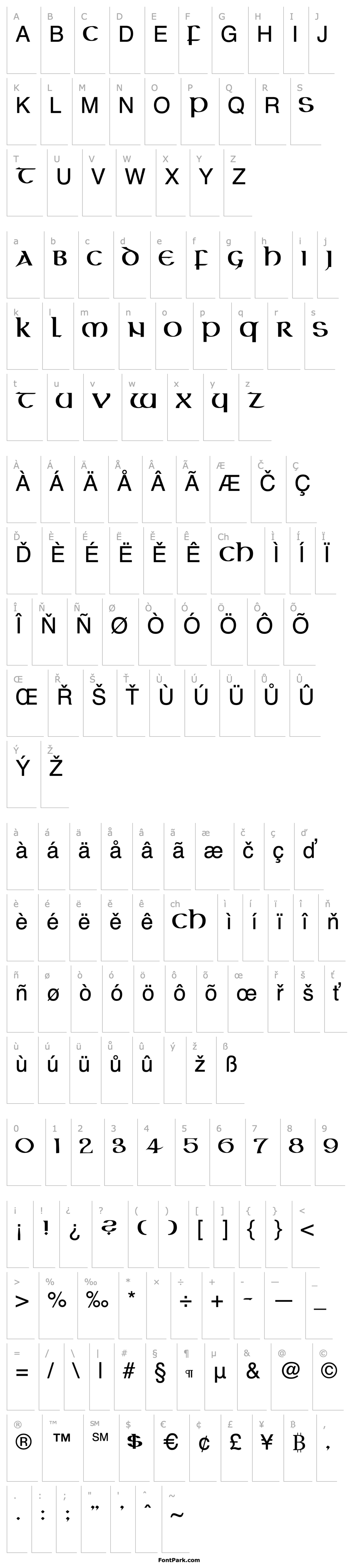 Overview CallifontsF56TrueType Regular